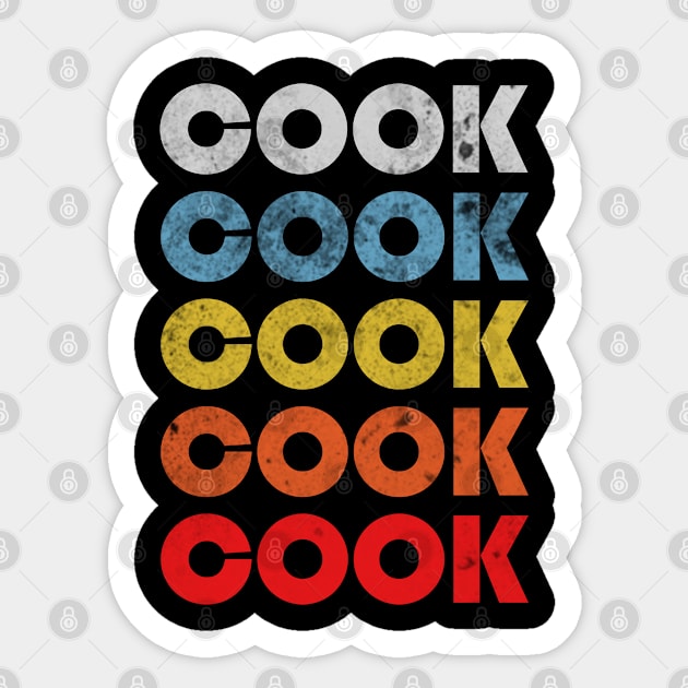 Cook gift retro design. Perfect present for mom dad friend him or her Sticker by SerenityByAlex